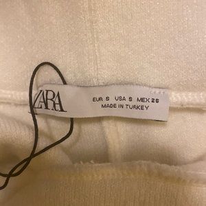Zara white trouser with wide legs